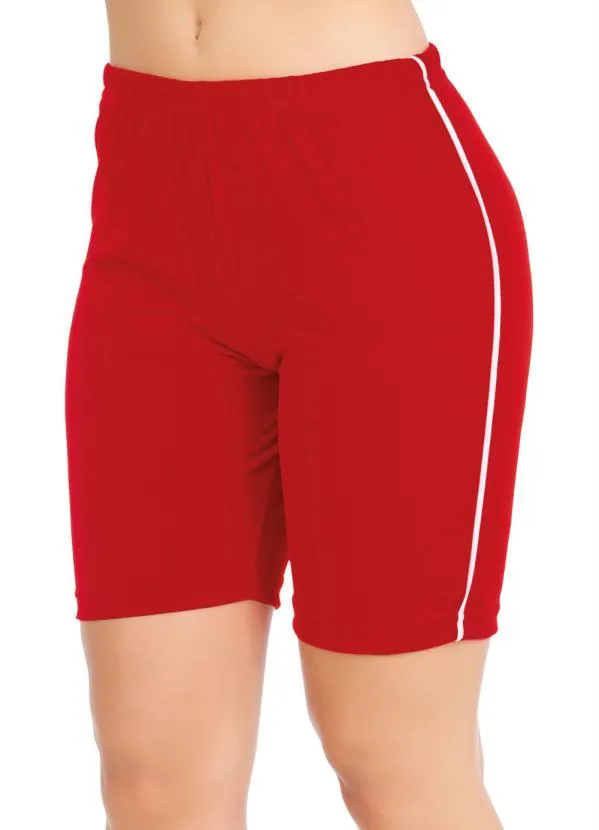 Moda Pop - Bermuda Vermelha em Helanca