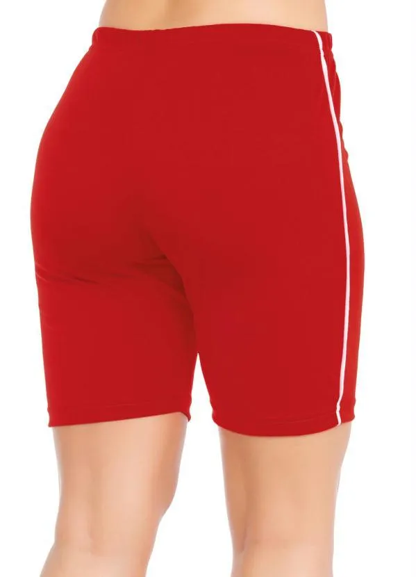 Moda Pop - Bermuda Vermelha em Helanca 2