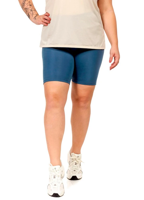 Cobertura - Short Ciclista Power FemininaAzul 1