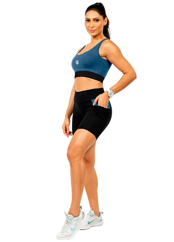 Cobertura - Short Ciclista Power FemininaCinza 2