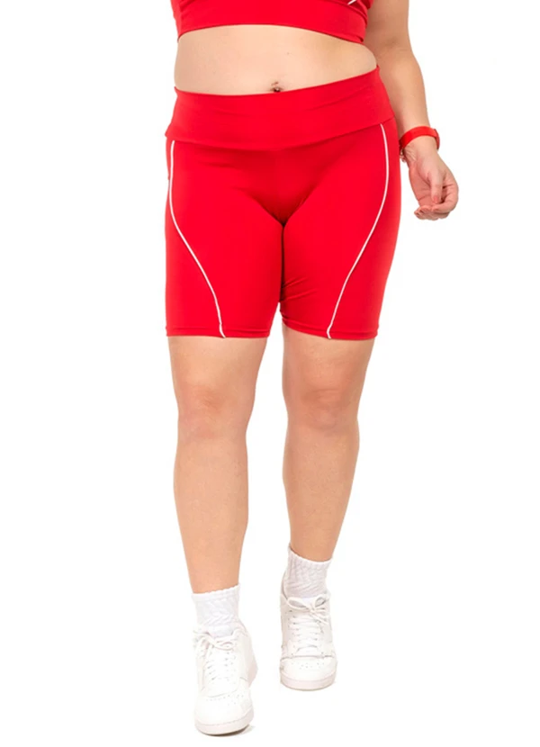 Cobertura - Short Ciclista Power FemininaVermelho 1