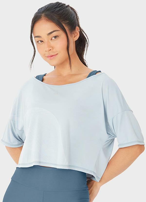 Enfim - Blusa Ampla em Malha Dry Active Azul