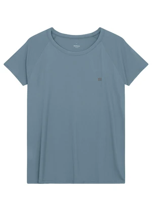 Malwee - Blusa Básica Malha Dry Active Azul Pastel - MALWEE