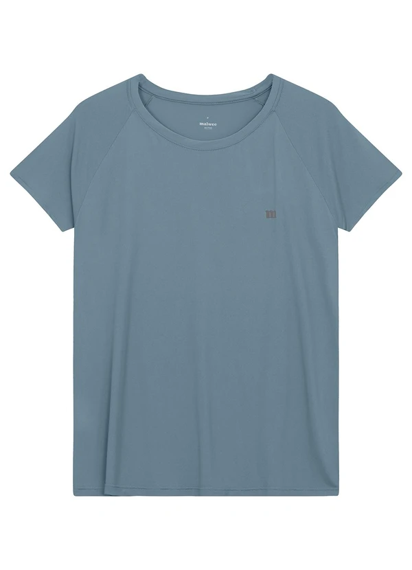 Malwee - Blusa Básica Malha Dry Active Azul Pastel