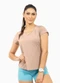 Cobertura - Blusa com Estampa Feminina Marrom - variação: Marrom