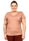 Cobertura - Blusa com Estampa Feminina Rosa  - variação: Marrom