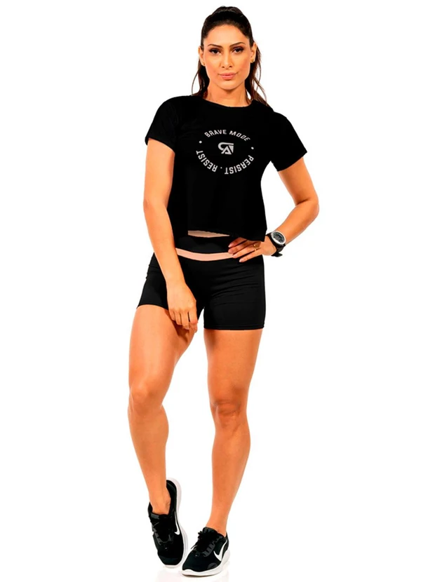 Cobertura - Blusa com Estampa Feminina Preto 2