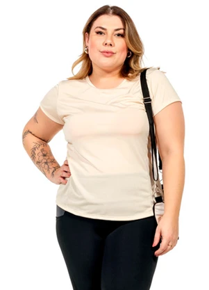 Cobertura - Blusa com Recorte Feminina Bege - COBERTURA