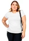 Cobertura - Blusa com Recorte Feminina Branco - variação: Branco