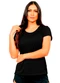 Cobertura - Blusa com Recorte Feminina Branco - variação: Preto