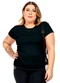 Cobertura - Blusa com Recorte Feminina Branco - variação: Preto