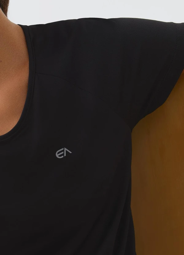 Enfim - Blusa Creponada com Refletivo Active Preto 2