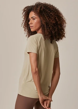 Malwee - Blusa Creponada Dry Active Areia - MALWEE