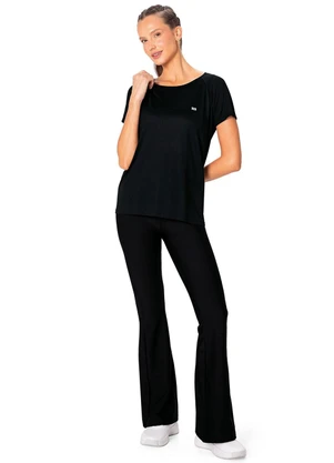Malwee - Blusa Creponada Dry Active Preto - MALWEE