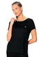 Malwee - Blusa Creponada Dry Active Malva - variação: Preto