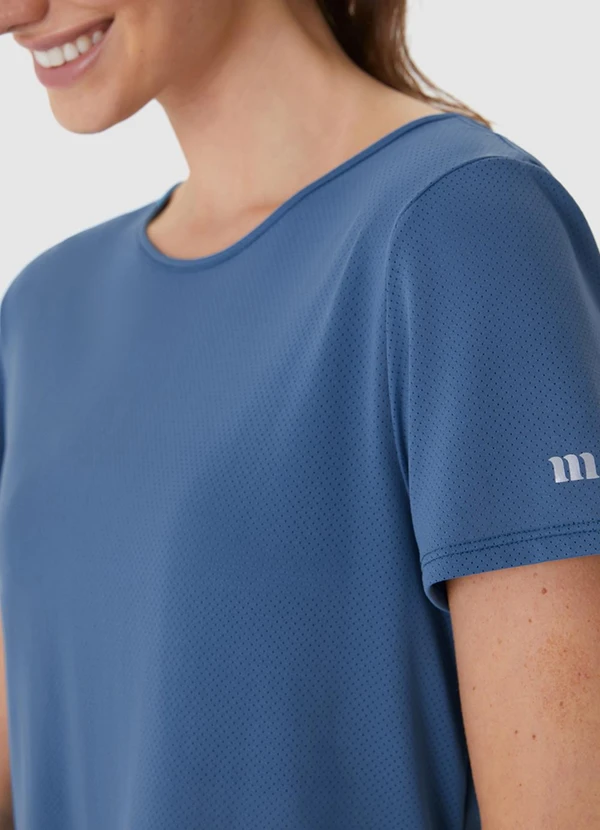 Malwee - Blusa Cropped Microfuros Dry Azul Petróleo 5