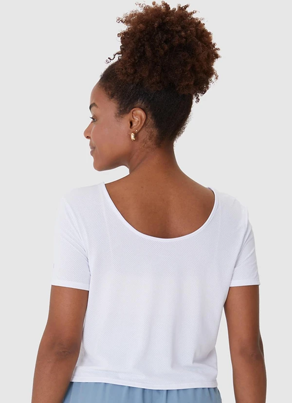 Malwee - Blusa Cropped Microfuros Dry Branco 2