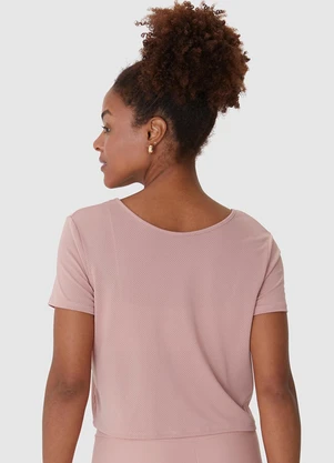 Malwee - Blusa Cropped Microfuros Dry Rosa Claro - MALWEE