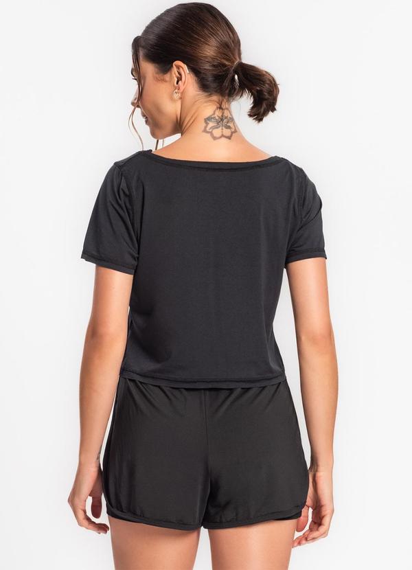 Rovitex - Blusa de Academia Feminina Preto 4