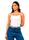 Cobertura - Blusa de Alça Feminina Preto - variação: Branco