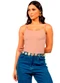 Cobertura - Blusa de Alça Feminina Preto - variação: Marrom