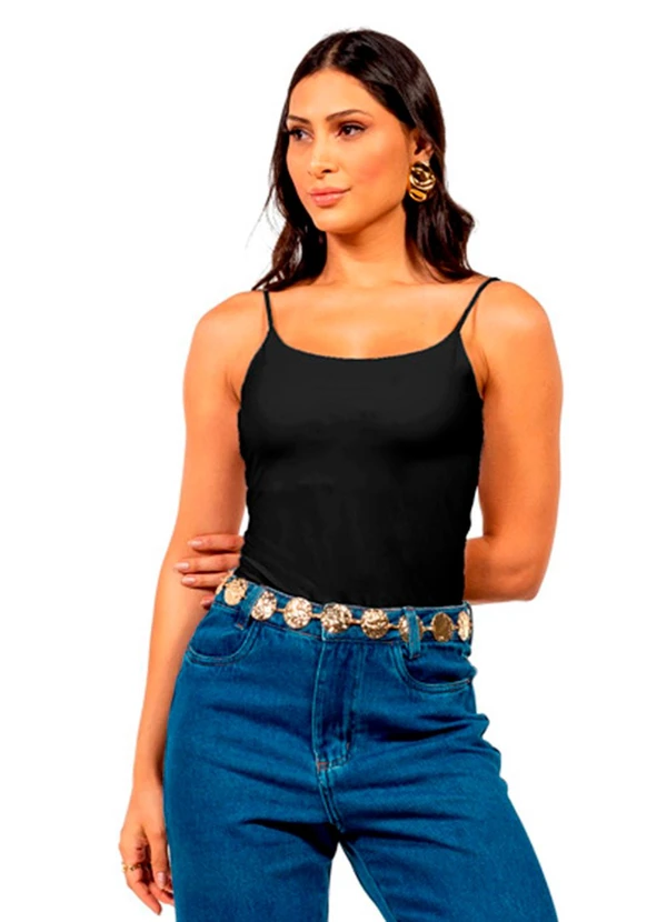 Cobertura - Blusa de Alça Feminina Preto