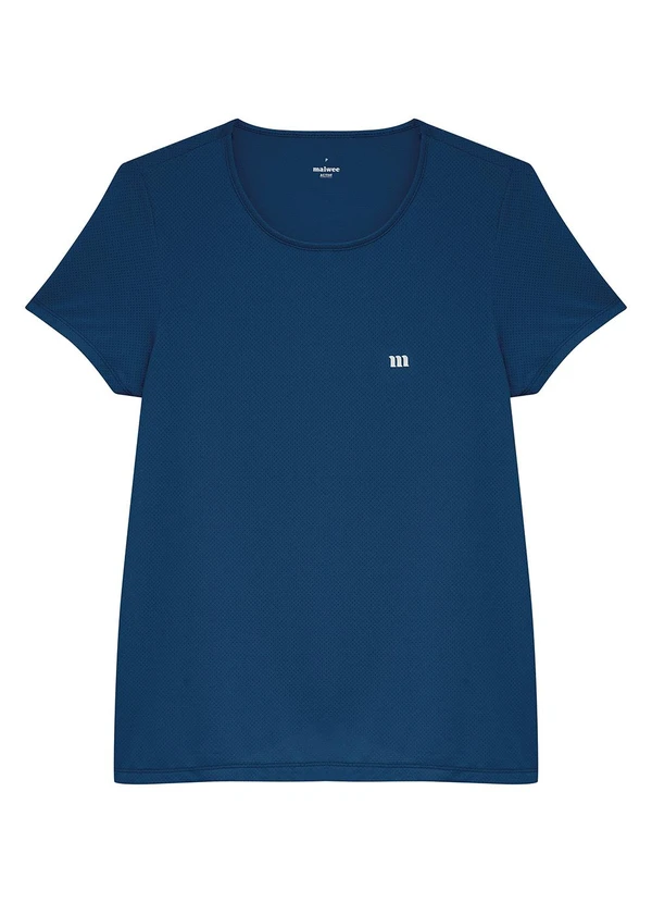 Malwee - Blusa em Malha Dry Active Azul Escuro