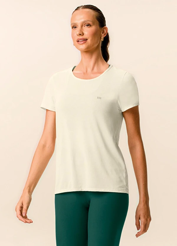 Malwee - Blusa em Malha Dry Active Off White