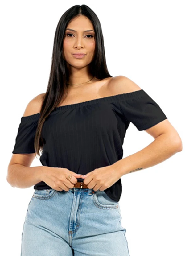 Cobertura - Blusa Feminina Ciganinha Preto