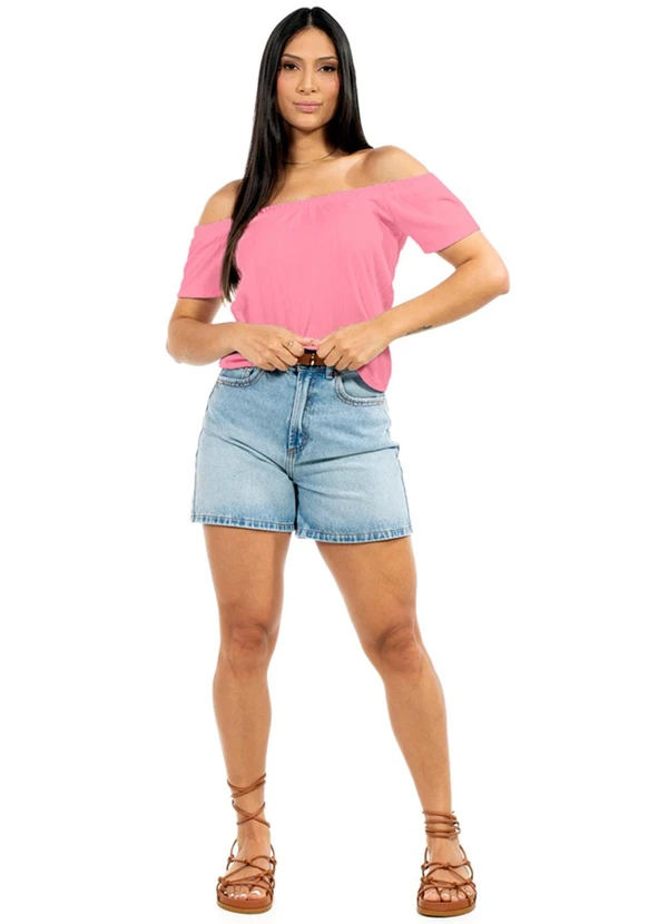 Cobertura - Blusa Feminina Ciganinha Rosa 2
