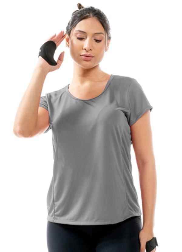 Cobertura - Blusa Feminina Fitness Cinza