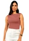 Cobertura - Blusa Feminina Marrom - variação: Marrom