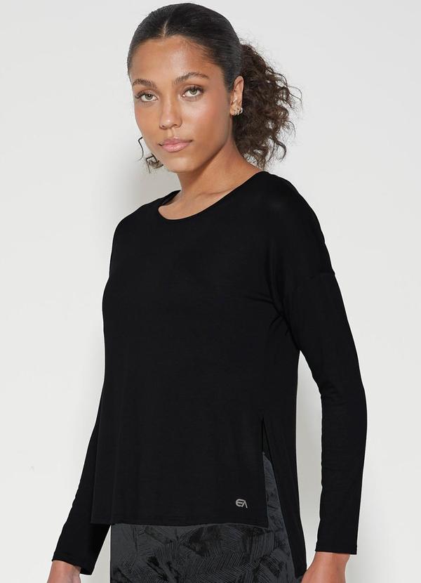 Enfim - Blusa Feminina Mullet Uv50+ Active Preto