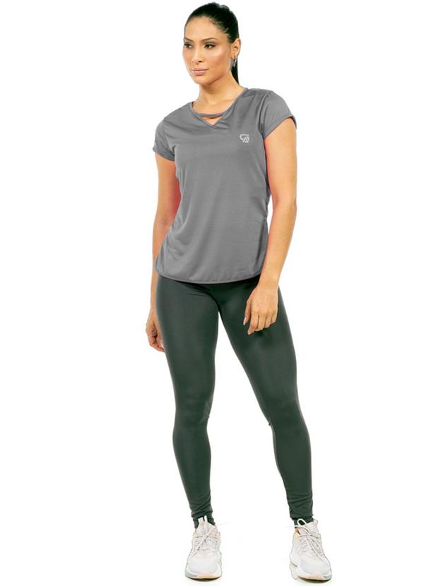 Cobertura - Blusa Fitness Feminina Cinza 2