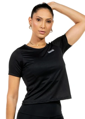Cobertura - Blusa Fitness Feminina Preto - COBERTURA
