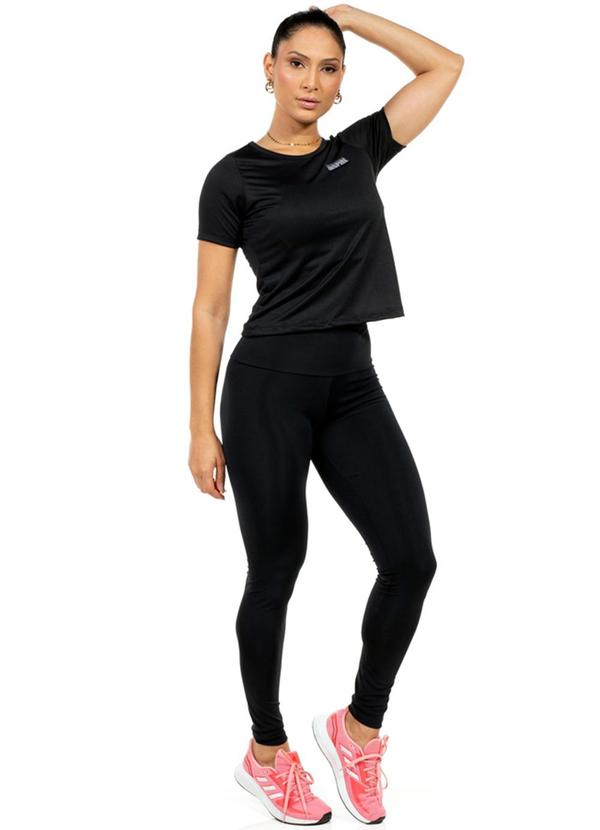 Cobertura - Blusa Fitness Feminina Preto 2