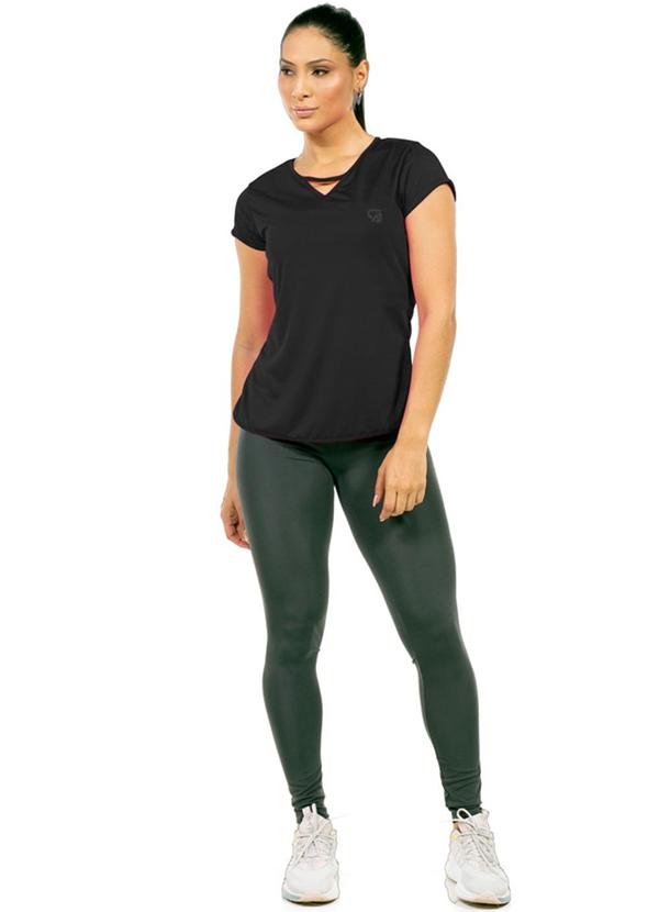 Cobertura - Blusa Fitness Feminina Preto 2