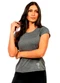 Cobertura - Blusa Leve com Estampa Feminina Azul - variação: Preto