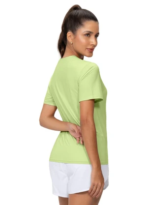 Zee Rucci - Blusa Manga Curta Proteção Uv Verde Limão - ZEE RUCCI