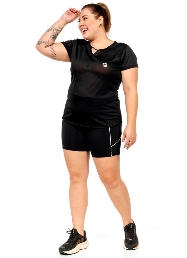 Cobertura - Blusa Pontilhada Feminina Preto 2