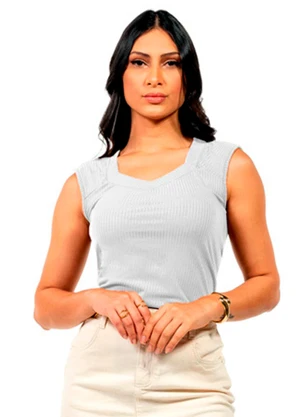 Cobertura - Blusa Ribana Feminina Branco - COBERTURA