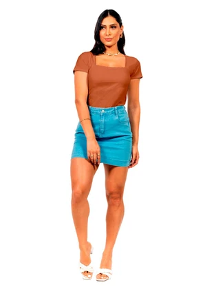 Cobertura - Blusa Ribana Feminina Marrom - COBERTURA