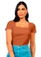 Cobertura - Blusa Ribana Feminina Marrom - variação: Marrom