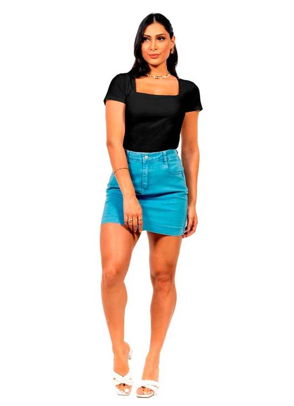 Cobertura - Blusa Ribana Feminina Preto 2