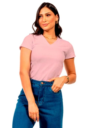 Cobertura - Blusa Ribana Feminina Rosa  - COBERTURA