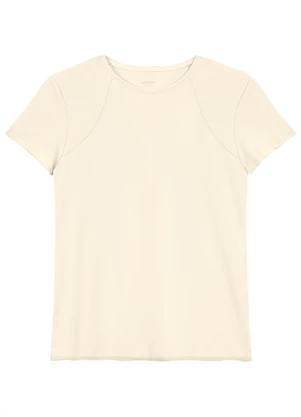 Malwee - Blusa Slim em Malha Uv Active Off White - MALWEE