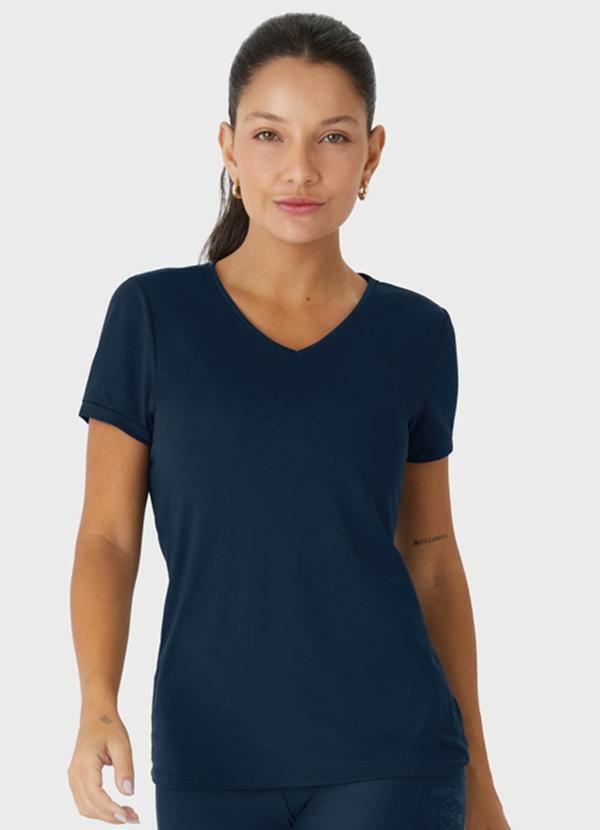 Enfim - Blusa Slim Sport Club Dry Active Azul Marinho