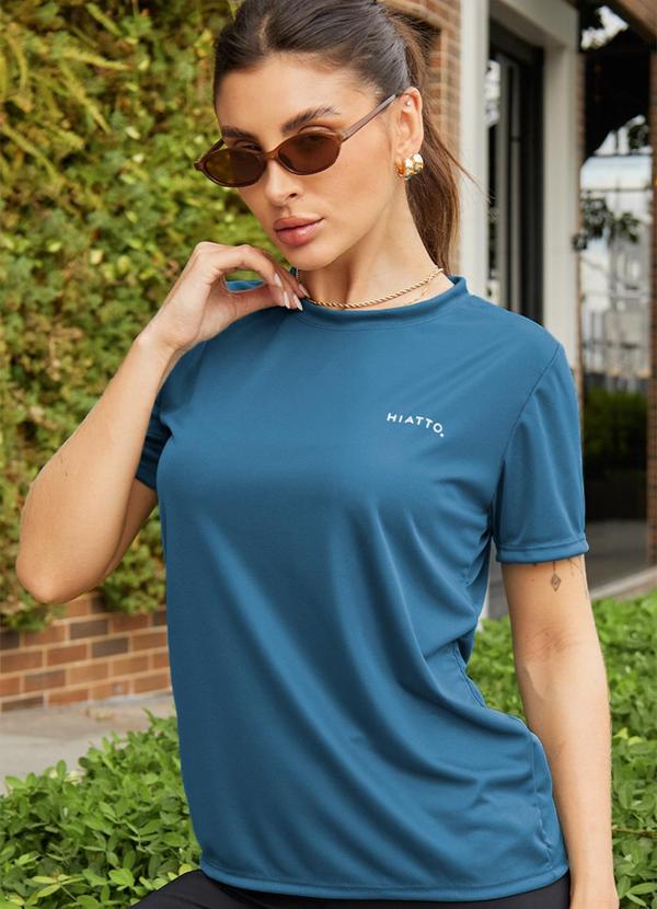Hiatto Confecção - Camiseta Feminina Dry Azul