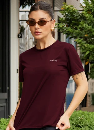 Hiatto Confecção - Camiseta Feminina Dry Bordo - HIATTO CONFECÇÃO