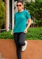 Hiatto Confecção - Camiseta Feminina Dry Azul - variação: Verde